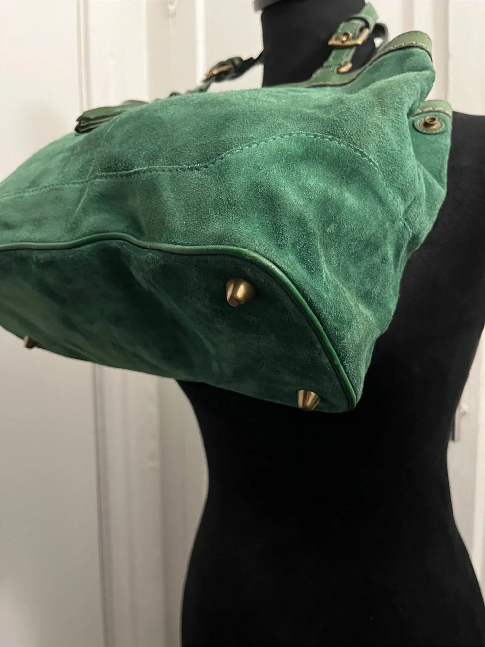 Vintage Coach Hamptons Suede Tassel Satchel Bag